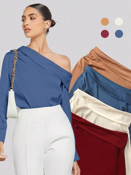 Pleated Satin blouse
