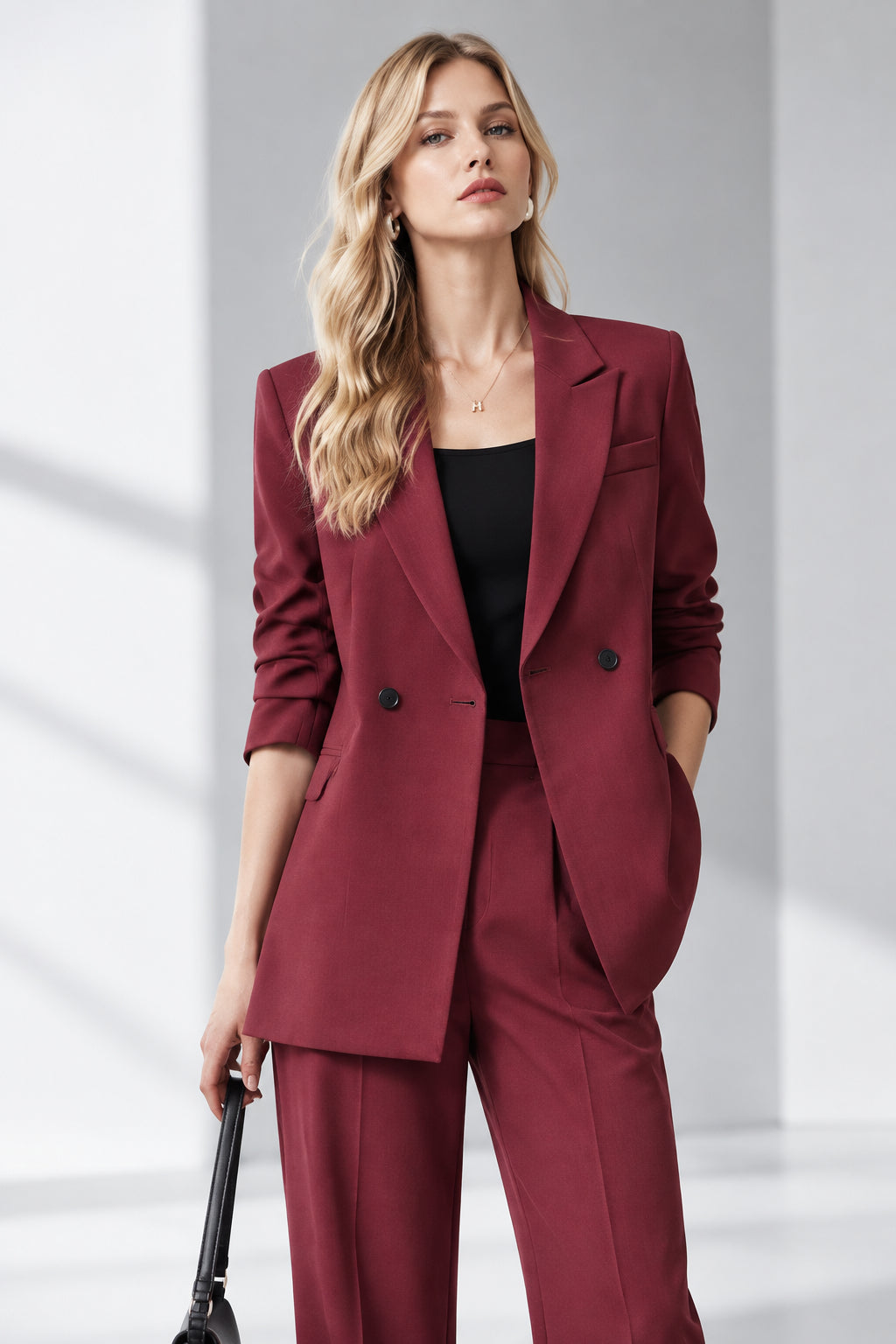 Velora Professional Chic Long Tailored Blazer